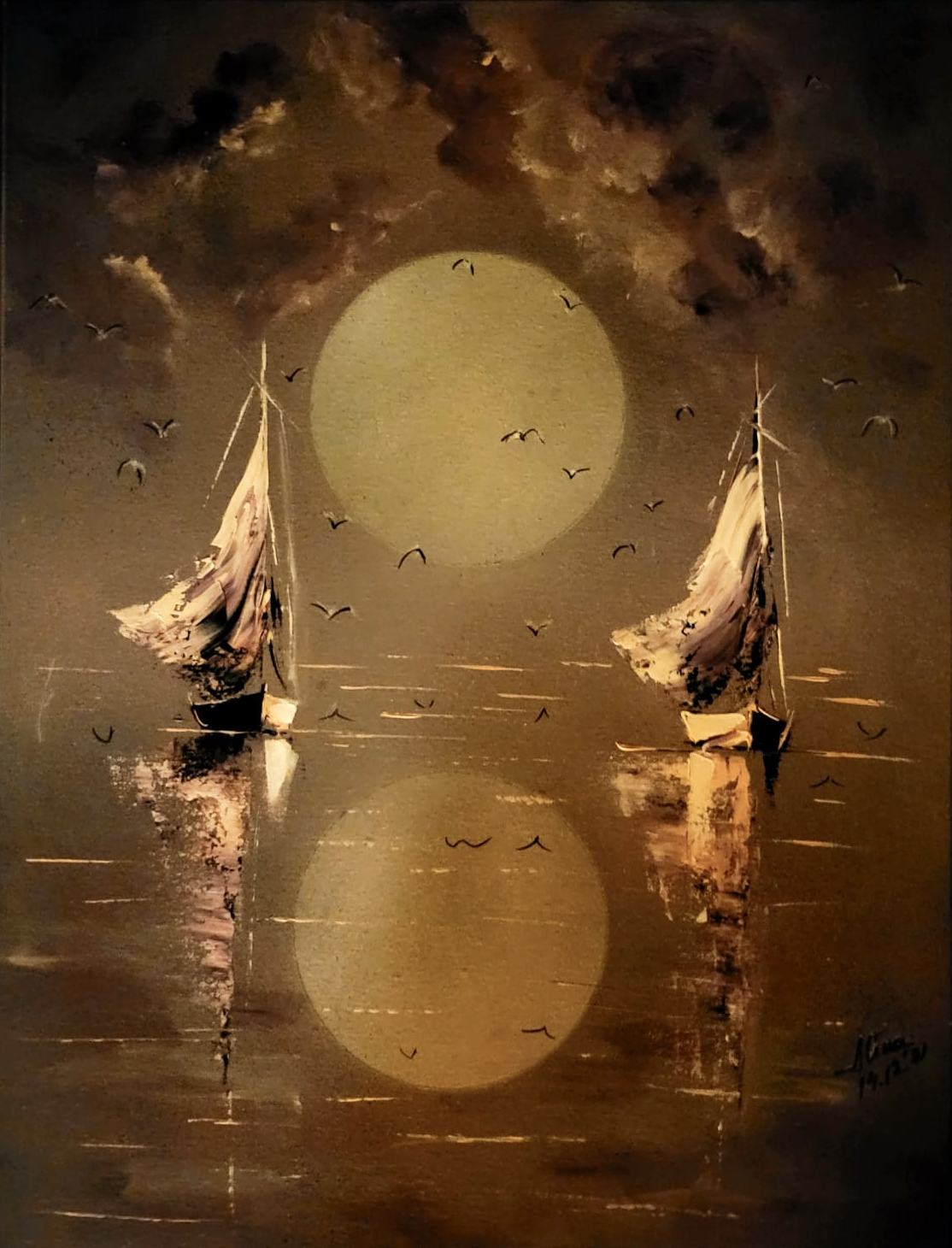 ArteDiAlina.com painting: Calm before the storm